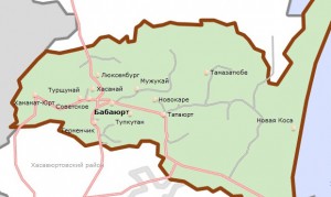 Карта Бабаюртовского района