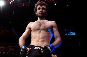 ROTTERDAM, NETHERLANDS - SEPTEMBER 02:  Zabit Magomedsharipov of Russia celebrates after defeating Mike Santiago in their featherweight bout during the UFC Fight Night event at the Rotterdam Ahoy on September 2, 2017 in Rotterdam, Netherlands. (Photo by Josh Hedges/Zuffa LLC/Zuffa LLC via Getty Images)