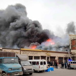 MAKHACHKALA, DAGESTAN, RUSSIA - FEBRUARY 25, 2020: Firefighters battle a fire at the Passazh [Passage] Shopping Mall. According to preliminary data the fire covers an area of 2,000 sq.m. 47 people were evacuated without assistance, no casualties are reported. Yevgeny Kostin/NewsTeam/TASS вЂ“РѕСЃСЃРёв‚¬. Ж’Р°РіРµСЃС‚Р°РЅ. С›Р°С…Р°С‡РєР°Р»Р°. вЂњСѓС€РµРЅРёРµ РїРѕР¶Р°СЂР° РІ С‚РѕСЂРіРѕРІРѕРј РїР°РІРёР»СЊРѕРЅРµ Рё С‚РѕСЂРіРѕРІРѕРј С†РµРЅС‚СЂРµ "С•Р°СЃСЃР°Р¶". С•Рѕ РїСЂРµРґРІР°СЂРёС‚РµР»СЊРЅС‹Рј РґР°РЅРЅС‹Рј, РїР»РѕС‰Р°РґСЊ РїРѕР¶Р°СЂР° СЃРѕСЃС‚Р°РІР»в‚¬РµС‚ 2 С‚С‹СЃ. РєРІ. Рј. В»Р· Р·РґР°РЅРёв‚¬ СЃР°РјРѕСЃС‚Рѕв‚¬С‚РµР»СЊРЅРѕ СЌРІР°РєСѓРёСЂРѕРІР°Р»РёСЃСЊ 47 С‡РµР»РѕРІРµРє, РїРѕСЃС‚СЂР°РґР°РІС€РёС… РІ СЂРµР·СѓР»СЊС‚Р°С‚Рµ РёРЅС†РёРґРµРЅС‚Р° РЅРµС‚. в‰€РІРіРµРЅРёР№ В РѕСЃС‚РёРЅ/NewsTeam/вЂњСвЂ”вЂ”
