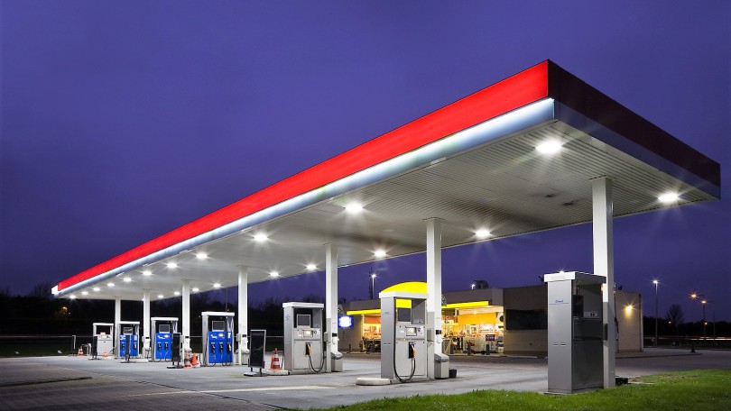 Gas Station At Night